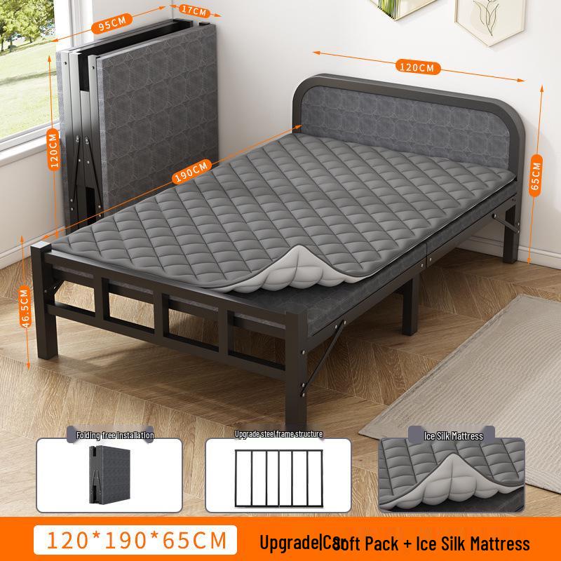 Портативное складное кресло-реклайнер: Многофункциональная односпальная кровать для дома, офиса или кемпинга