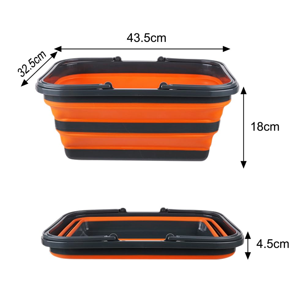 RULAYMAN Складное ведро-корзина Таз Корзина для белья Ведро для рыбалки 15 л Большая вместимость Товары на каждый день Уборка Стирка На улице Автомобильное ведро