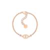 Браслет в стиле CD Logo с имитацией металла и кристаллами для женщин, цвет Rose-Gold B1242CDNCYD12P