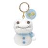 Kerokerokeroppi X Pickles the Frog Snowman Pickles Carabiner Mascot 204332-24 H9 X W6 X D4.5cm