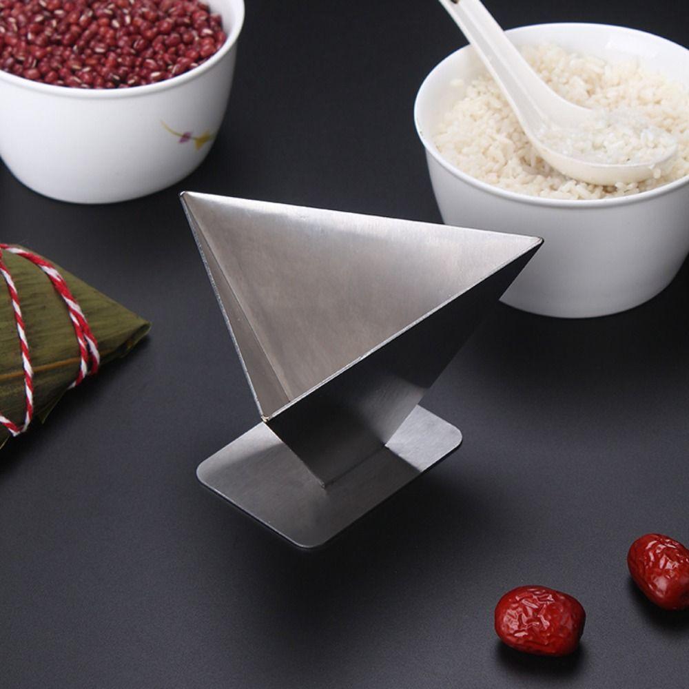 Triangle Rectangle Zongzi Mold Stainless Steel Rice Dumpling Making Tool Rice Ball Maker  Home Use