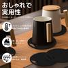 Kyododoya Japanese-style Coasters, Set of 2, Silicone, Round, 10cm Diameter, For Cold Drinks, Heat Resistant up to 260°C, Non-Slip, Black
