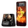 Аниме Чехол для мобильного телефона Attack On Titan для Samsung Galaxy Z Flip3 5G Flip4 Черный Чехол Z Flip 3 Жесткий ПК Роскошный Чехол Zflip3 Funda