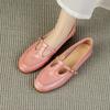 Fairy Style~ French Beauty~ Round Head T-shoes 2025 Spring New Pink Low-heeled Flat-soled Single Shoes Women's Shoes