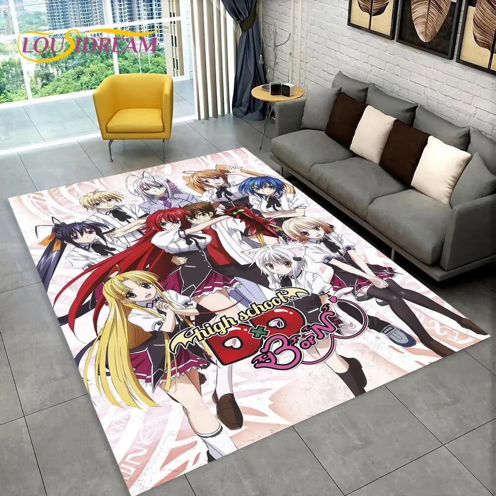 Сексуальный коврик для средней школы D×D в стиле аниме, коврик для дома, гостиной, спальни, дивана, коврик для двери, детский нескользящий напольный коврик 3D
