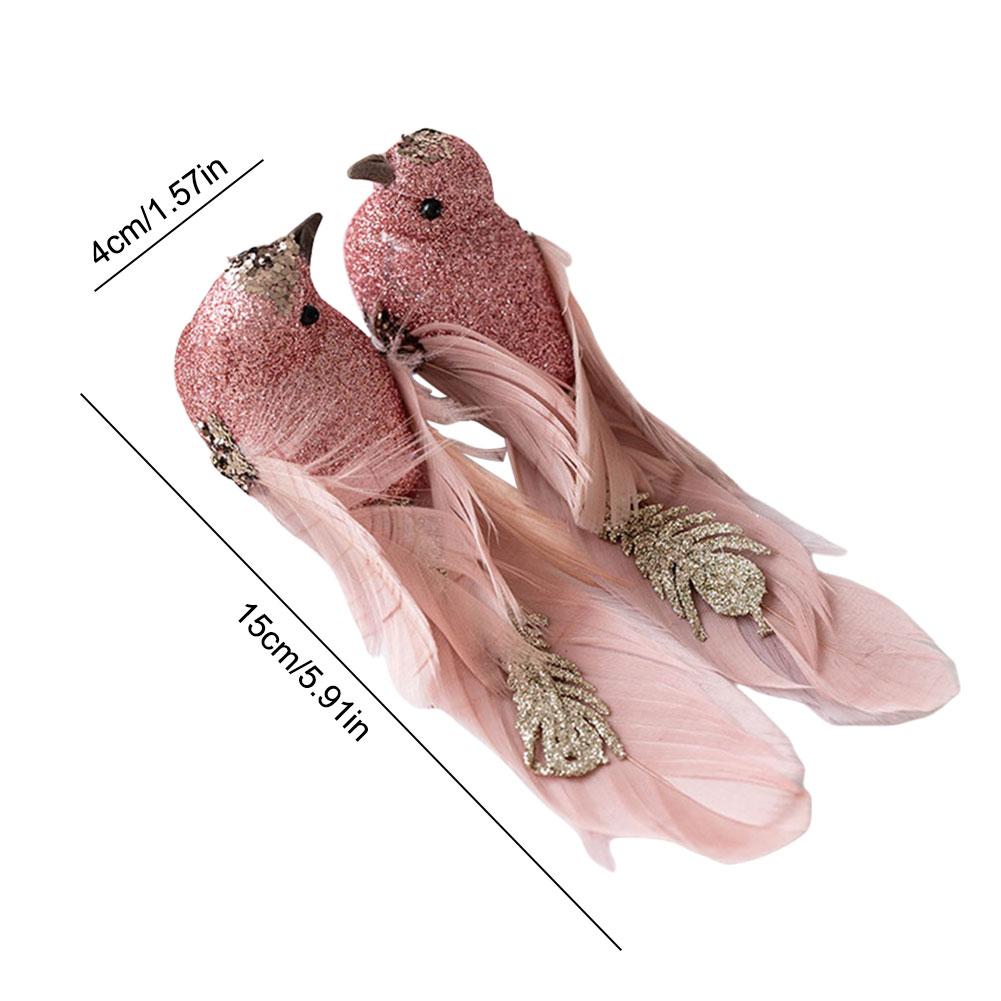 Foam Simulation Feather Bird Artificial Bird Christmas Tree Decoration Bird for Xmas Tree Pendant Home Wedding Decor