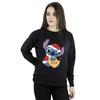 Disney Womens/Ladies Lilo And Stitch Christmas Love Biscuit Sweatshirt