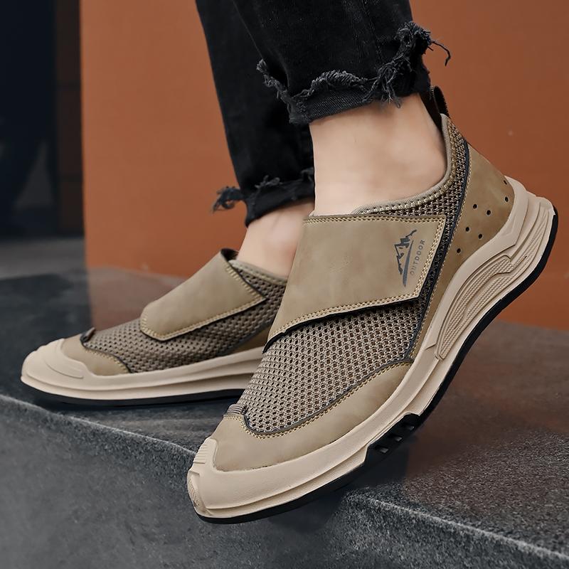 Fashion Hot Selling Men's Big Size Mesh Shoes Europe America Summer Beach Casual Shoes Breathable Non Slip Outdoor Men's Hiking Shoes