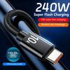 Кабель 11A 111W Super Fast Charging PD Type-C Плетеный зарядный кабель 1/1.1/1/1M C-C Кабель для быстрой зарядки для Xiaomi iPhone