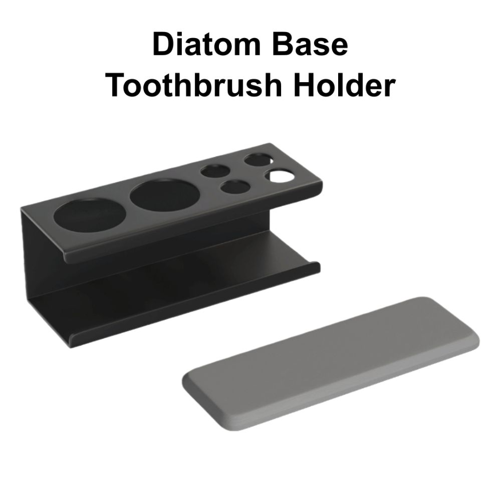 No Drilling Toothbrush Holder with Diatom Base Toothpaste Holder New Toothbrush Rack Home Use
