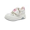 Small Size Mesh White Shoes Women's Thick Sole Inner Height Increase Dad Shoes Women's Velcro Casual Women's Shoes