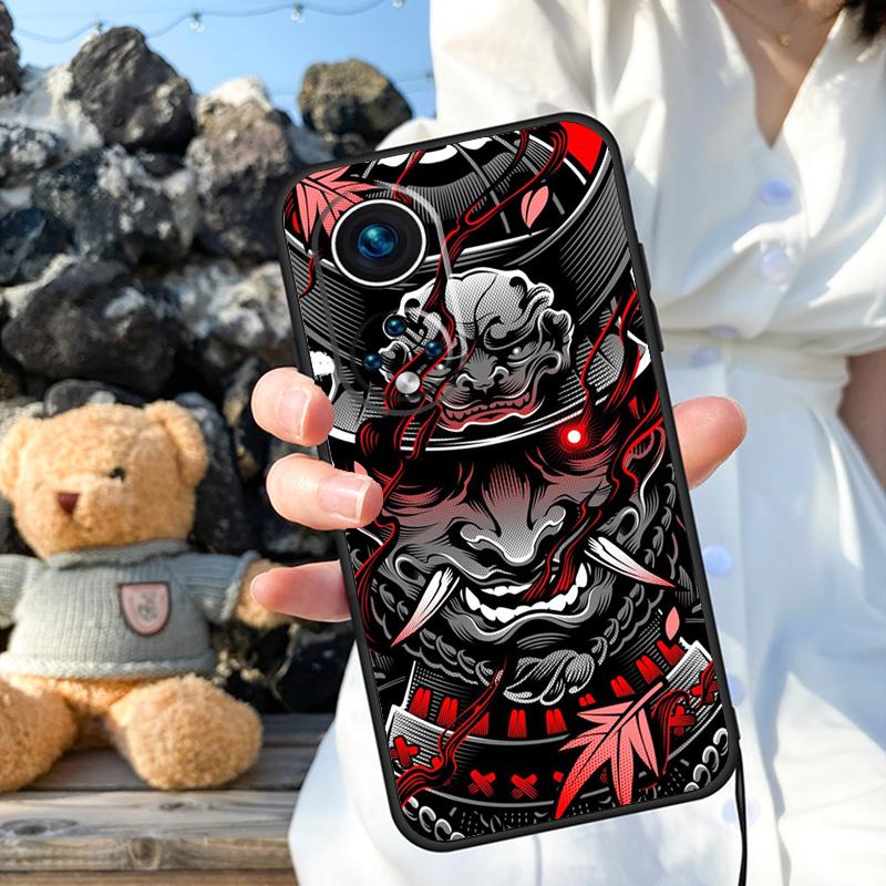 Samurai Mask Demon Cover For Honor Magic 6 5 Lite Pro 50 70 90 Honor X8b X9b X6 X7 X8 X9 X6a X7a X9a X8a Case
