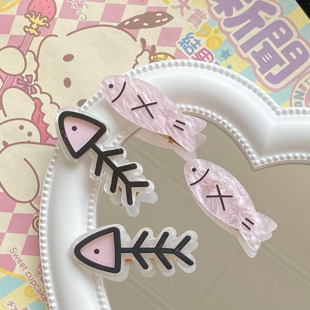 Acetic Acid Hair Clips Barrettes Fish Bone Hair Pins Funny Hair Clips for Women  Gifts