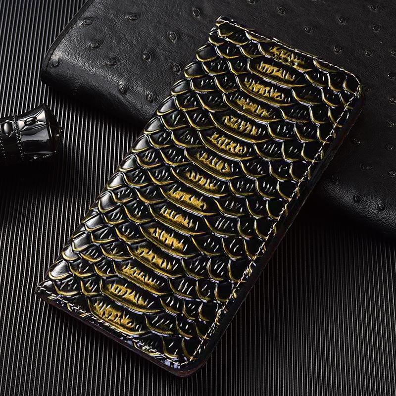 Чехол-бумажник из натуральной кожи змеи для Apple iPhone 6 6S 7 8 X XS XR 11 12 13 14 15 16 16e 17 Pro Max Plus