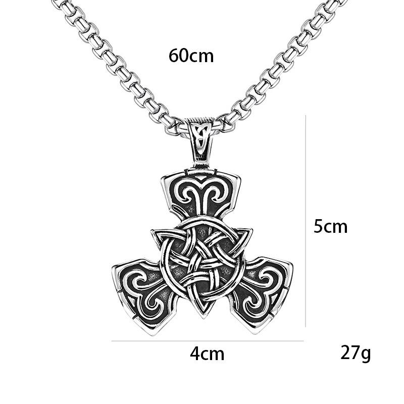 Винтажное ожерелье из титановой стали с узлом северного ветра, персонализированная мужская подвеска