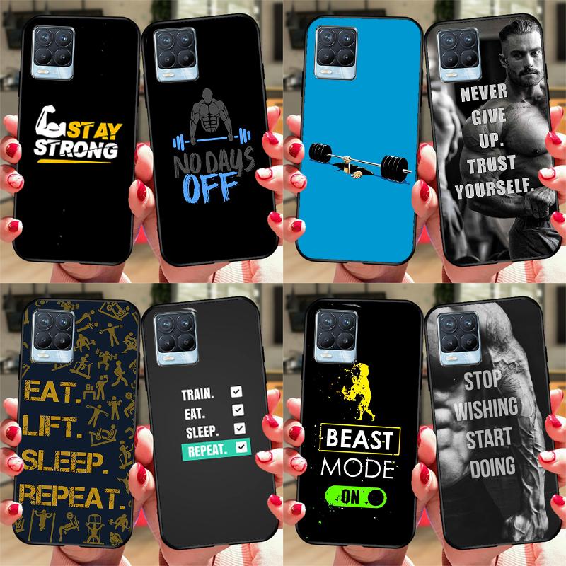 Gym Fitness Bodybuilding For Realme 10 Pro Plus C55 C35 C33 C31 C30 C21Y GT Neo 5 OnePlus 11 10T Nord CE 2 Lite Case