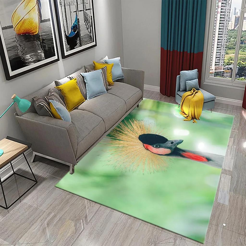 Прекрасный ковер с японским журавлем для кухни, ванной комнаты, прихожей, нескользящий коврик, декор для гостиной, столовой, спальни, напольные ковры