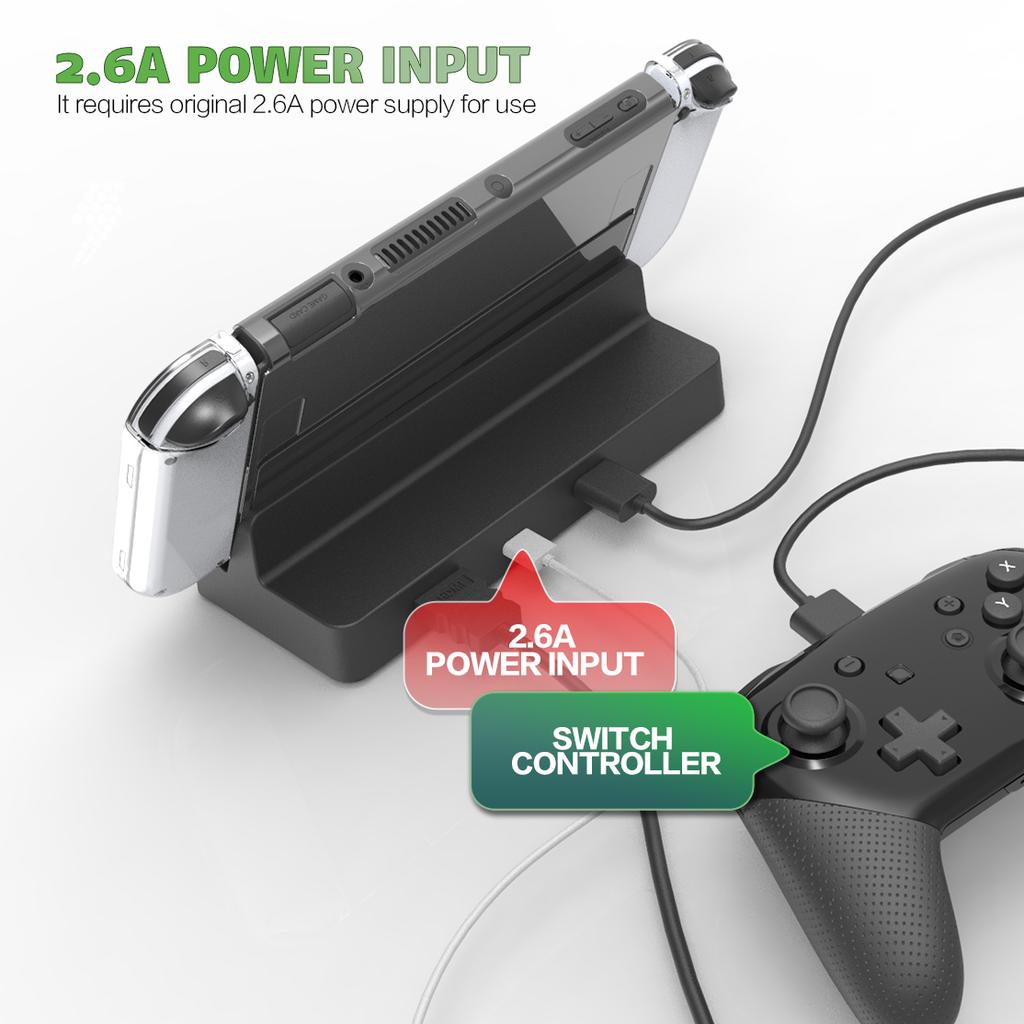 TOPWOLF HS-SW336 For Nintendo Switch HD Video TV Converter Dock Station Game Accessories