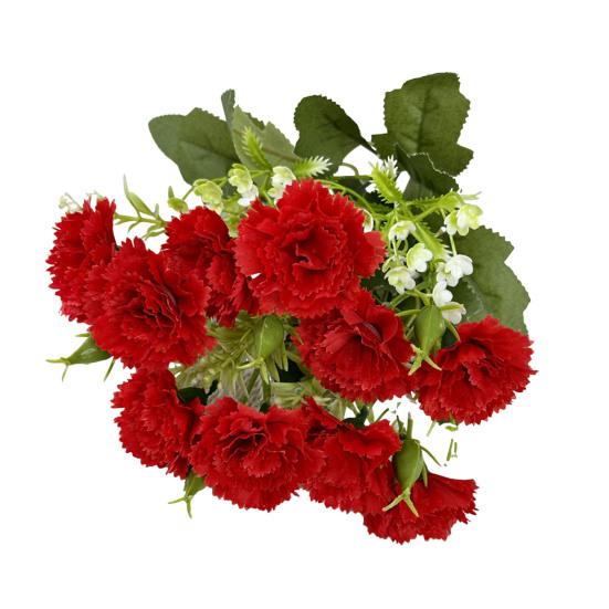 Искусственный цветок гвоздики со стеблем, центральная часть домашнего офиса, стол 10, свадебный искусственный цветок