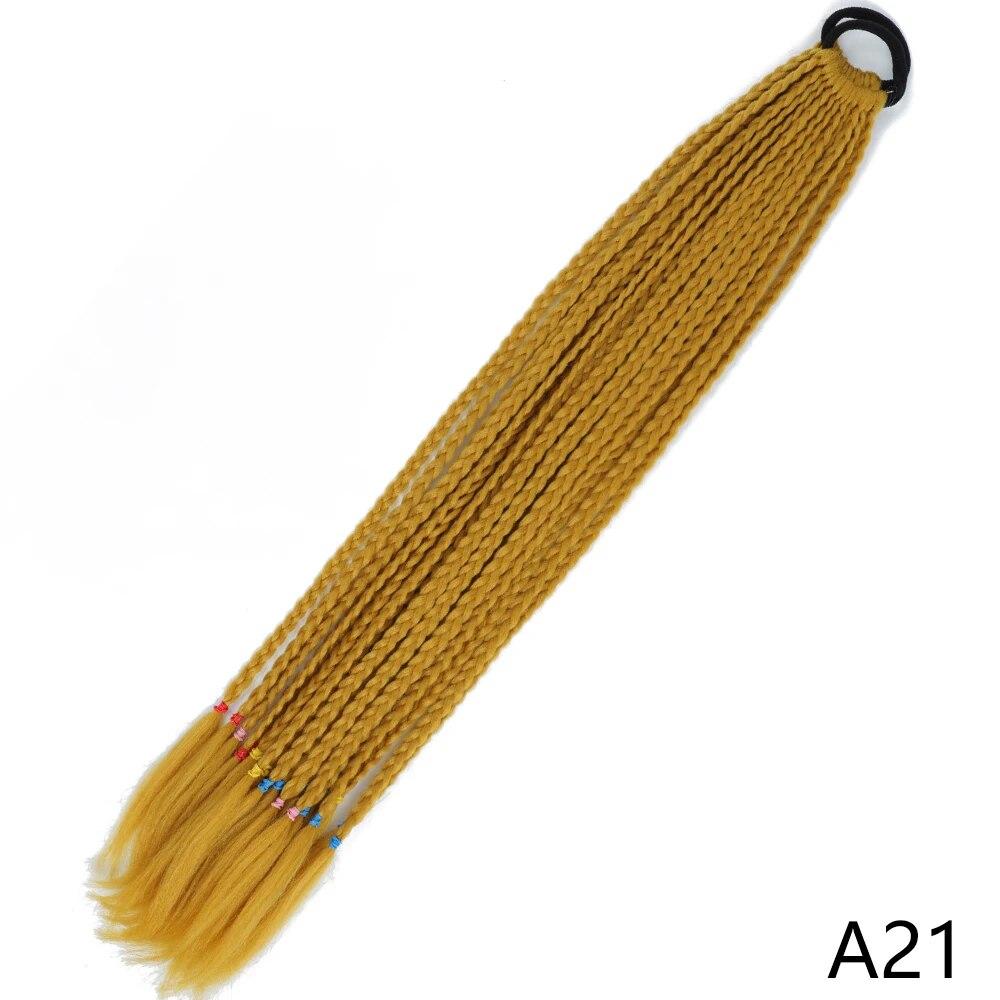 MISS WIG Синтетический градиент цвета, грязный плетеный хвост, 65 см, эластичная резинка, плетение, конский хвост, наращивание волос для женщин и девочек