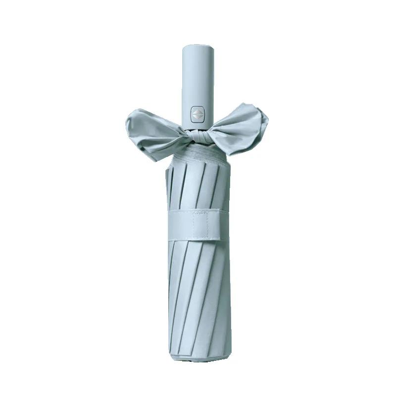 Полностью автоматический солнцезащитный зонт с 12 косточками, большой черный клейкий складной солнцезащитный зонт для мужчин и женщин, двойного назначения от дождя или блеска