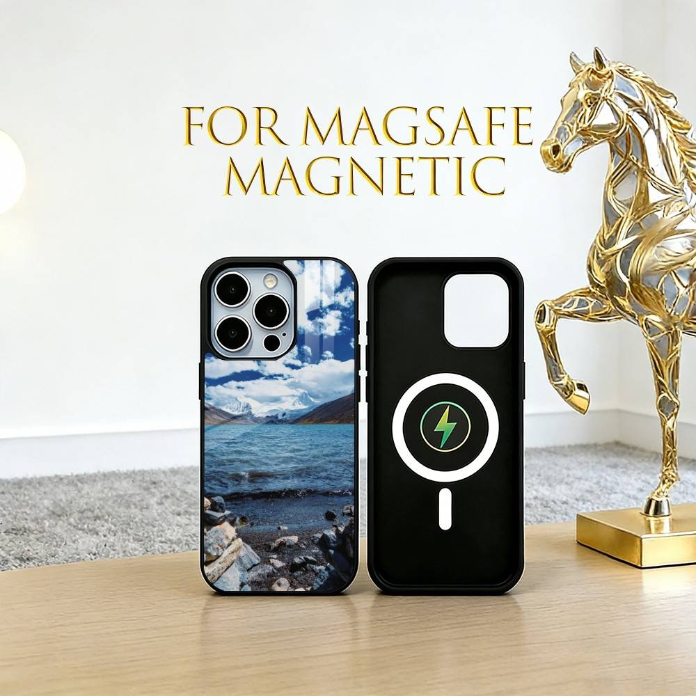 Snow mountain Phone Case For iPhone17,16,15,14,13,12,11 Plus,Pro Magnetic with Magsafe Wireless Charging