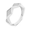 Серебряное кольцо с фианитами, вес изделия 1,91 гр (2209423)
