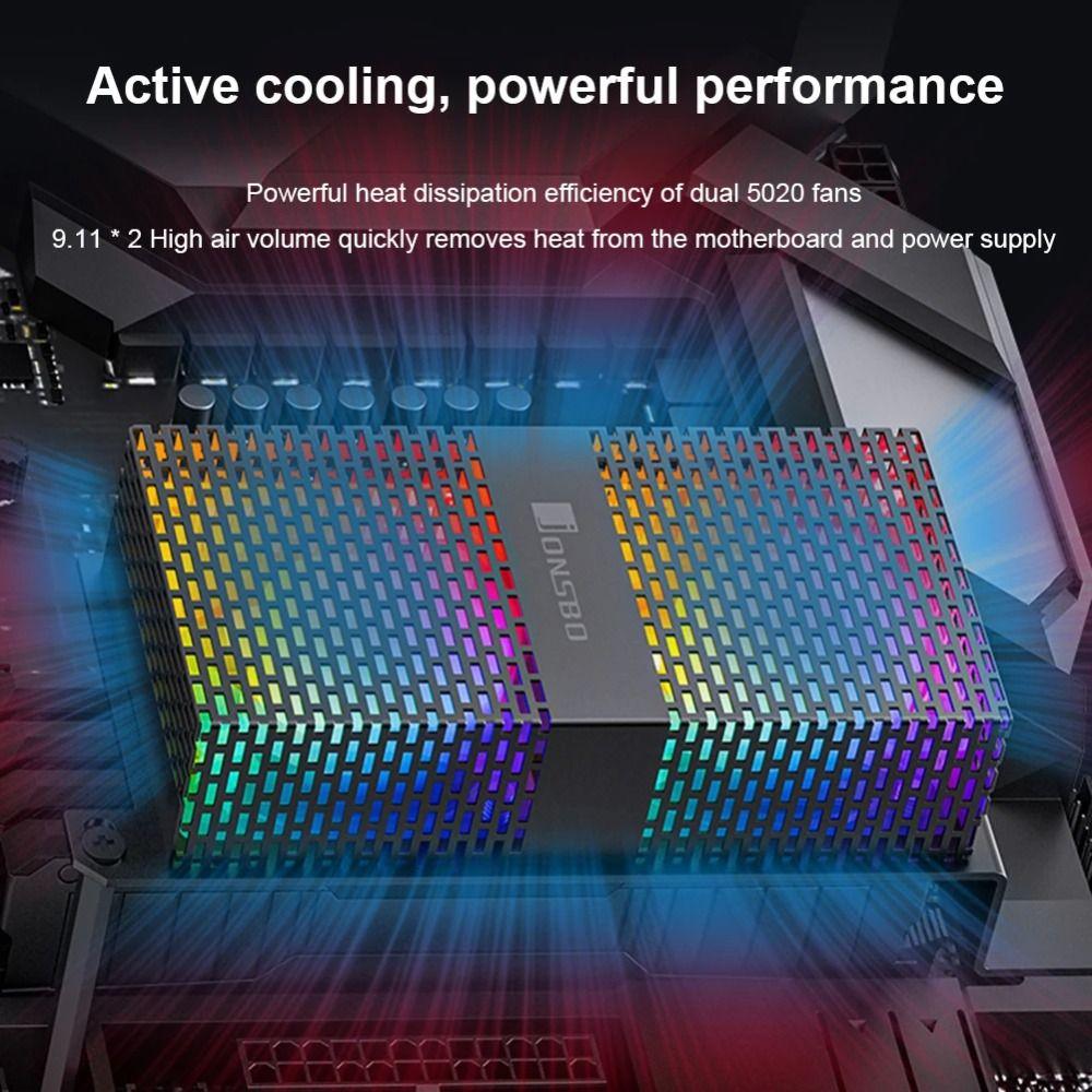 НОВЫЙ 3-контактный ARGB Охладитель памяти DDR4/DDR5 4-контактный PWM Радиатор оперативной памяти Низкошумный вентилятор 12V LED 5V Двойной вентилятор для ОЗУ Компьютерные аксессуары