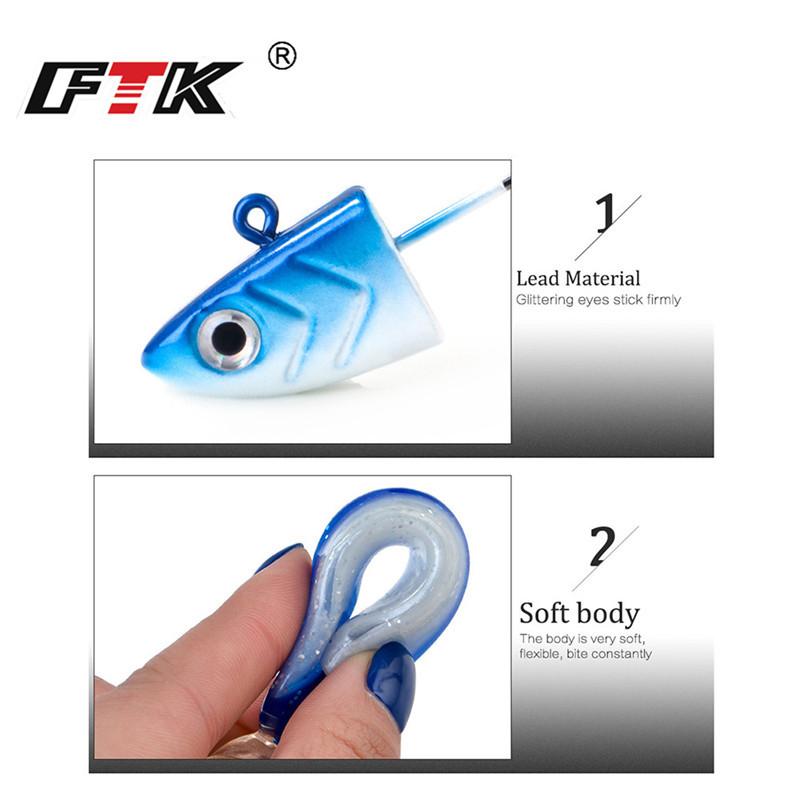 FTK Рыболовная приманка с черной джиг-головкой Minnow, мягкая приманка для щуки, 5 г/12 г/25 г, мягкая приманка для ловли окуня, сельди, приманка для лодки, двора, окуня