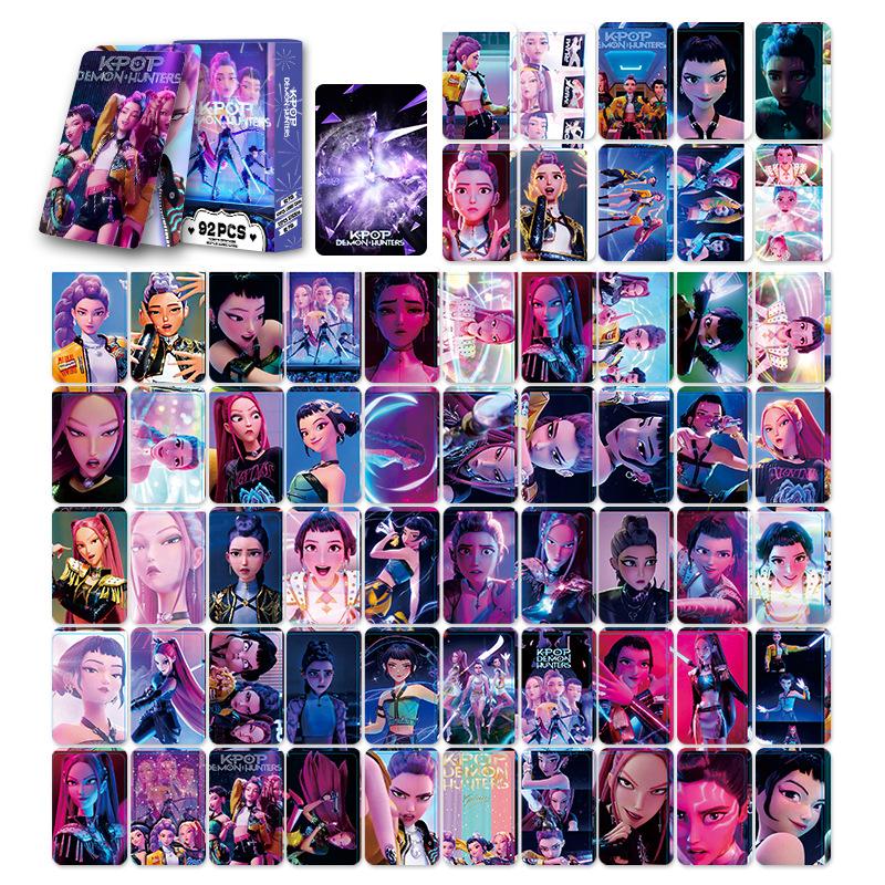 30 55 92 шт. Карты Kpop Охотник на демонов Аниме Мультфильм Коллекционные Подарки для Мальчиков Девочек Студентов Модные