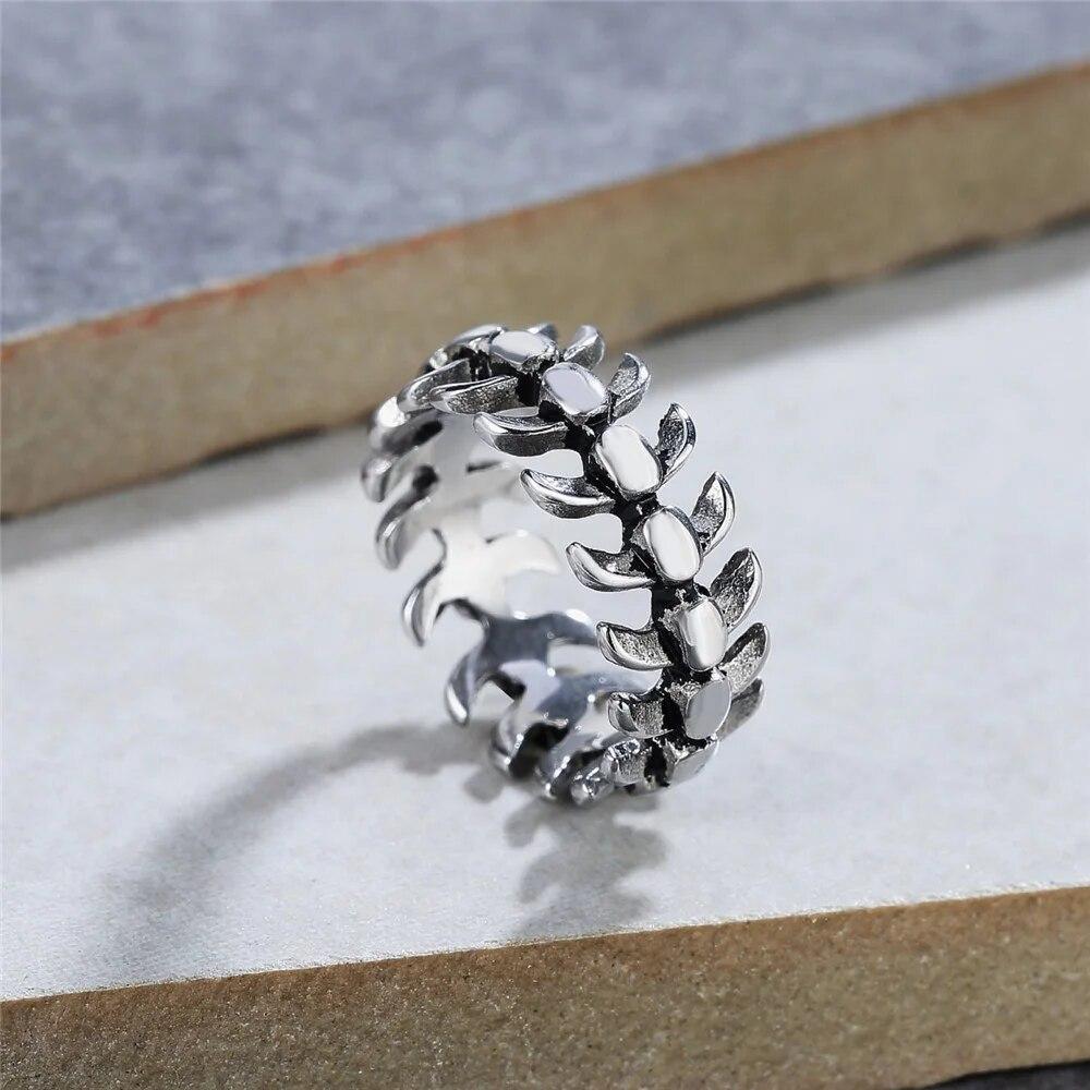 Простое кольцо из рыбьей кости в стиле ретро для мужчин и женщин, модное популярное креативное байкерское кольцо в стиле панк, хип-хоп, вечерние ювелирные изделия, подарок, оптовая продажа