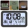 Цифровой календарь-будильник с температурой и влажностью в помещении, атомные настенные часы, цифровые атомные часы для домашнего офиса