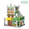 Creative 997Pcs Street View Chinese Restaurant Model Building Blocks City Three Floor Architecture Mini Bricks Toys For Kid Gift No Box