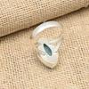 Кольца из стерлингового серебра 925 пробы с ларимаром, выращенным в лаборатории, ручной работы. Подарок для друга.
