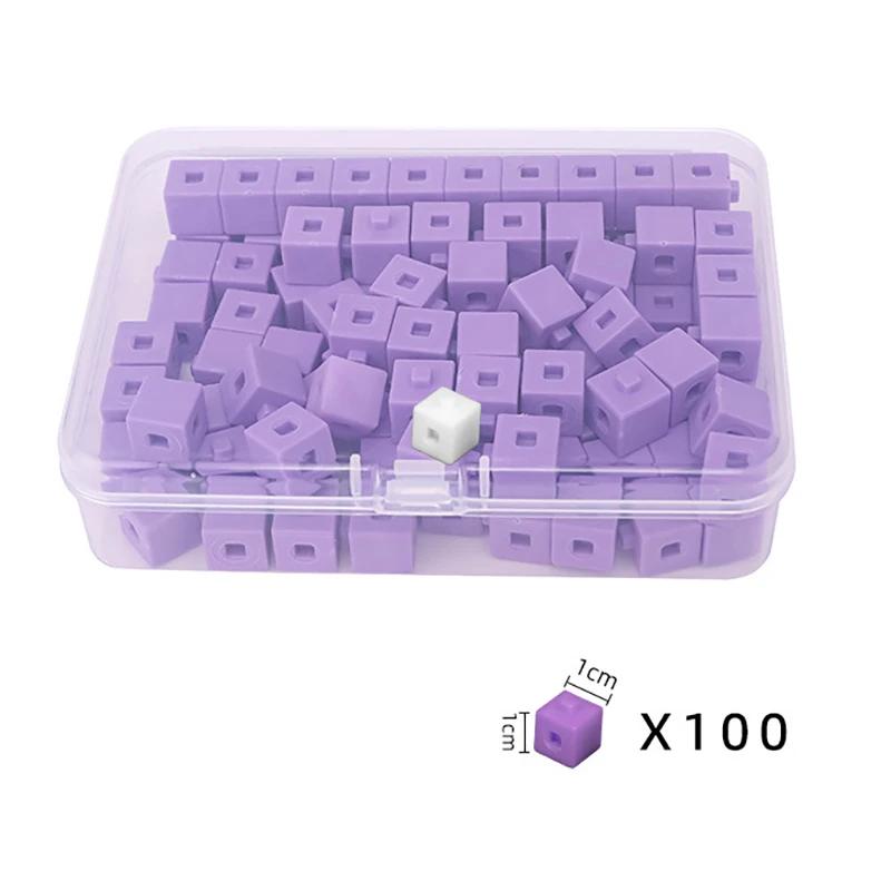 Linking Cubes Montessori Math Toys Number Blocks Learning Decimal Counter Teaching Aids Sensory Educational Toy for Children