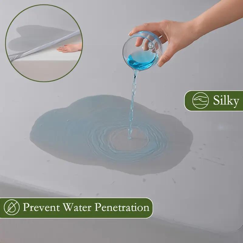 Водонепроницаемая простыня на резинке высокой эластичности, легко чистящийся однотонный чехол-протектор для матраса для кровати (Нет наволочки)