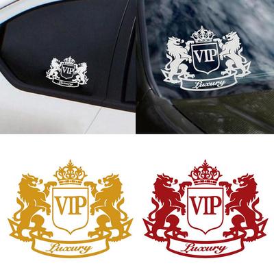 Двойной Лев Корона VIP Письмо Мотоцикл Автомобиль Украшение Светоотражающая Наклейка KTY