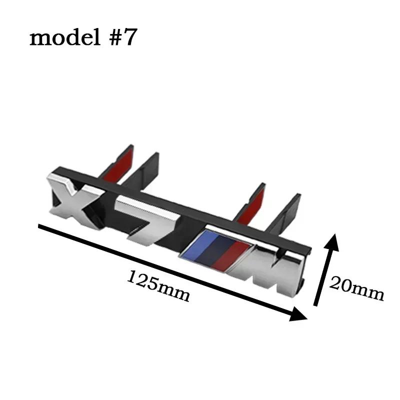 -BMW M Logo 3D Front Grille Badge Emblem For X1 X2 X3 X4 X5 X6 X7 X8 E84 E83 F39 F10 F30 G11 G07 G80 G60 E60 E46 Car Accessories