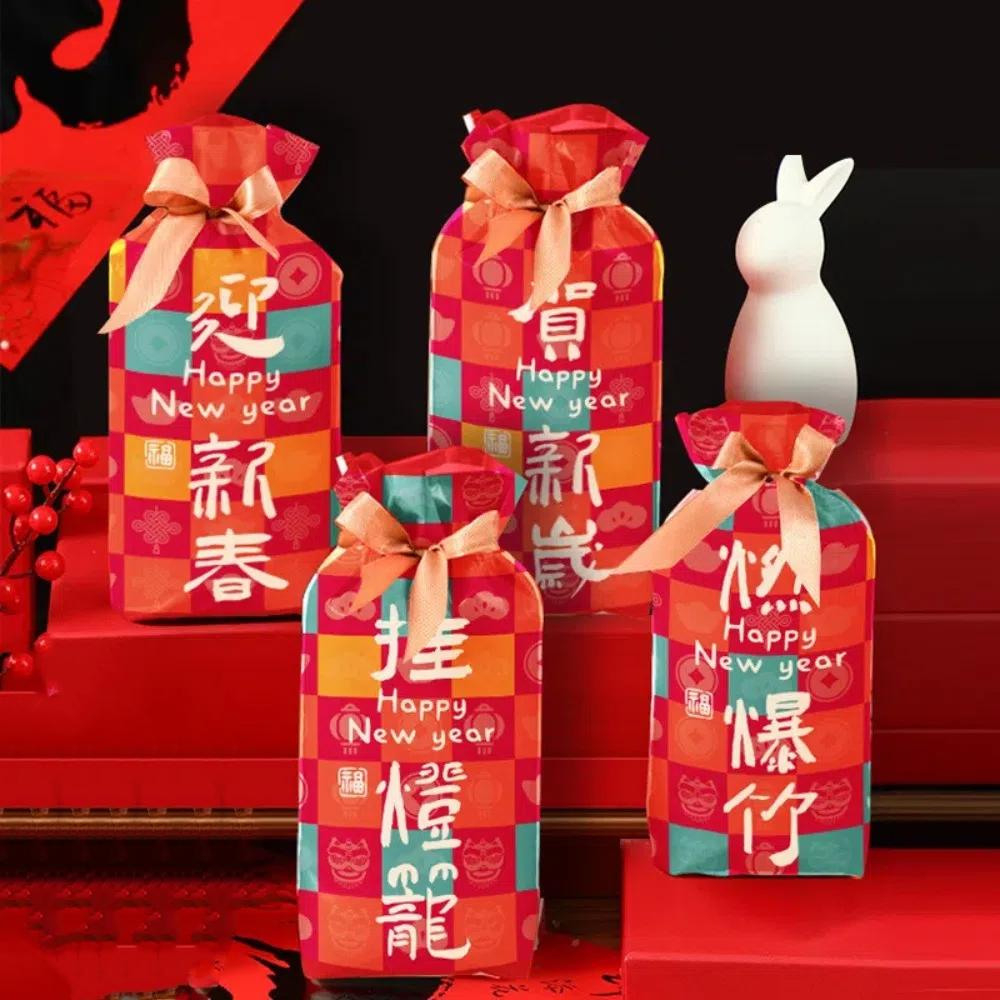 50 шт. Пакет для упаковки закусок и конфет, Мешочек с кулиской с изображением кота, Подарочный пакет, Деликатная упаковка для печенья и бисквитов, Вечеринка