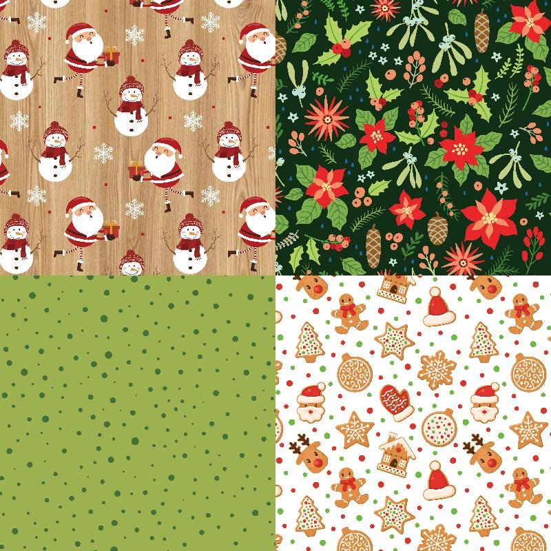 Classic Christmas Scrapbook Paper Scrapbooking Patterned Pack DIY Craft Background 12sheets/24 Sheets 6"X6"