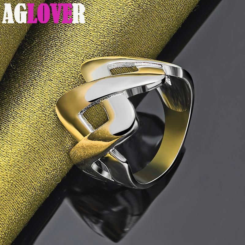 Кольцо из стерлингового серебра 925 пробы с цифрой 8 и геометрической формой, модные ювелирные изделия