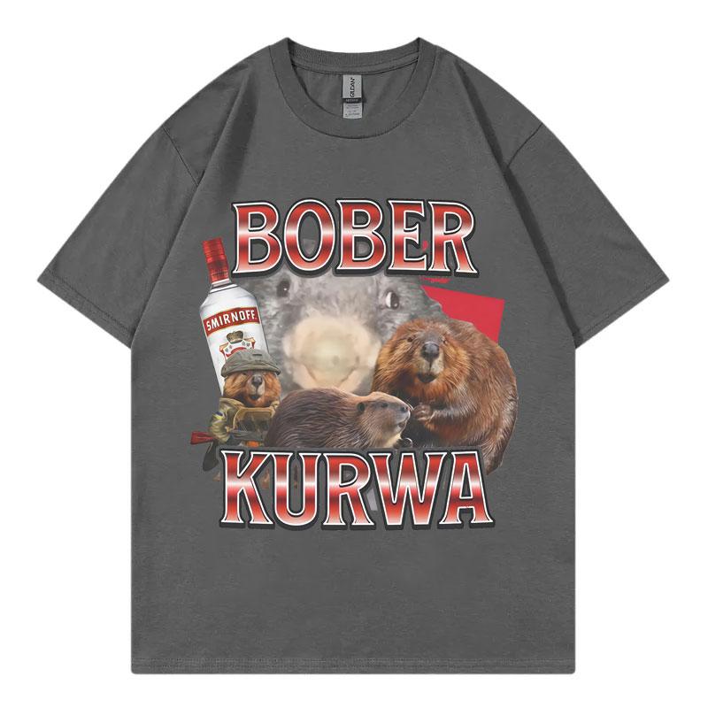 Bober Kurwa Funny Rat Meme Graphic T Shirts Harajuku Y2k Vintage Tshirt Summer Fashion Casual Cotton Tshirts Unisex Streetwear