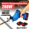 288VF Электрическая аккумуляторная сабельная пила Цепная пила Регулируемая скорость Пила для резки дерева металла ПВХ труб Мощный инструмент с лезвиями 325x110мм