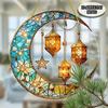Acrylic Door Plaque Decorative Hanging Decoration Star Moon Flower 2D Pattern Bedroom Wall Art Plaque Living Room Bedroom Decor