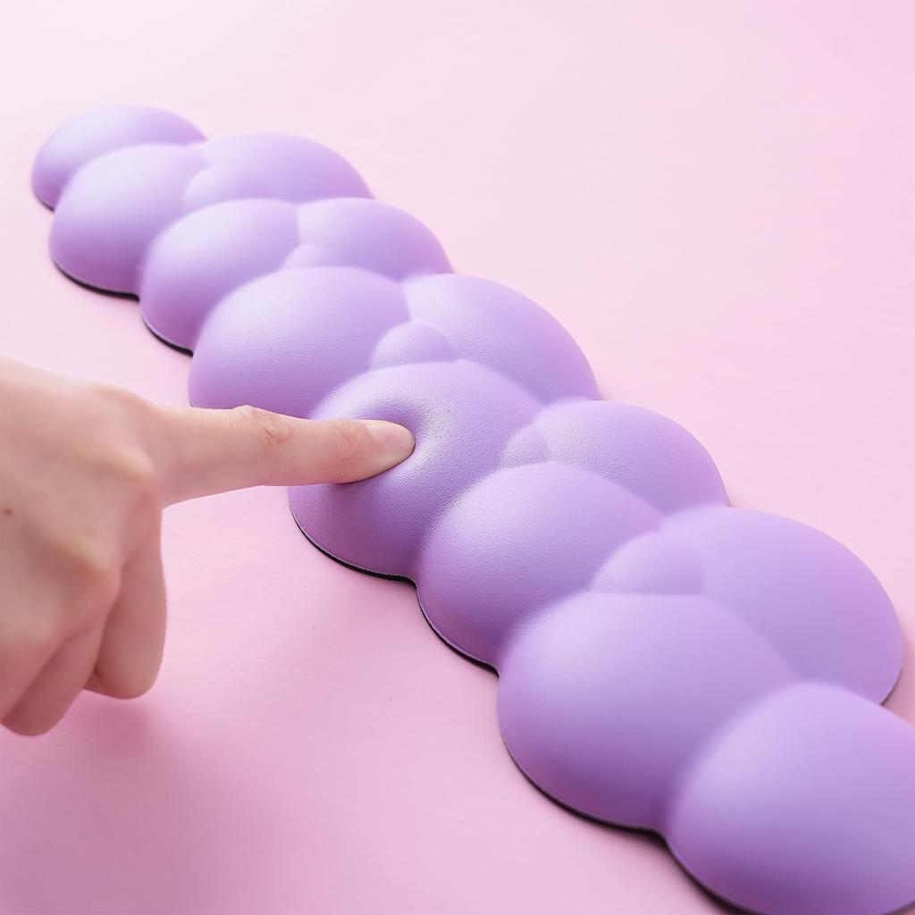 Levieny Latest Evolution Honeycomb Keyboard Wrist Rest for Keyboard Cloud Hand Rest Wrist Cushion Ergonomic Design with Purple for Use Stress Rest