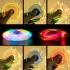 FIGROL LED Finger Spin Widget Focus Toy LED Hand Spinner Stress Relief Kill Time Brain Tray Ball Beard Green Spinner,