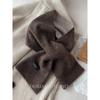 Wool Solid Color Double-sided Lazy Cross Wool Scarf Women's Winter All Match Warm Children's Parent Child Scarf