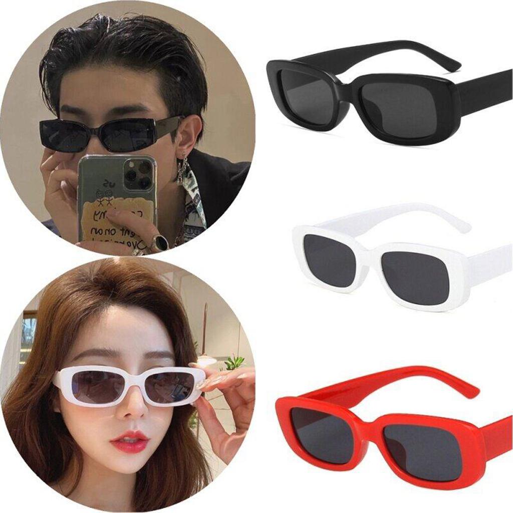 3/pcs 2pcs/set Women's Black White Plastic Frame Square Beach shade Fashionable glasses
