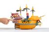Super Mario Super Mario Deluxe Airship Playset с фигуркой Марио Аутентичные звуки Вращающиеся пропеллеры Воздушный корабль Боузера - В игре и Боузера