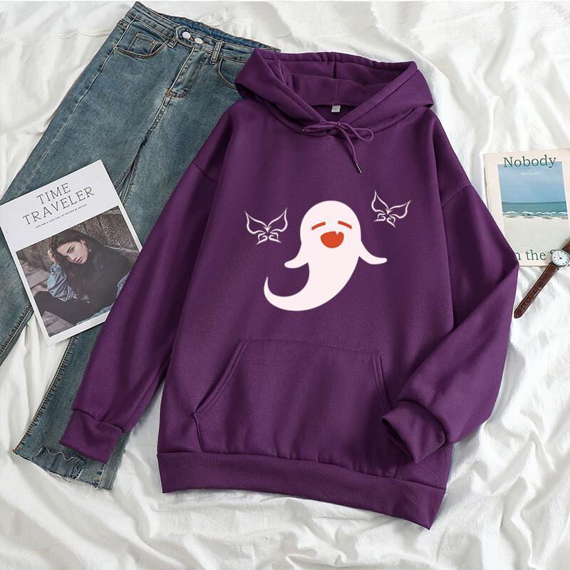 Harajuku открытый мир приключенческая игра Genshin Impact Hu Tao Kawaii мультфильм женские толстовки эстетичная уличная мужская зимняя толстовка